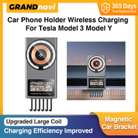 Magnetic Car Phone Holder For Tesla Model 3 Model Y 15W Wireless Charging Stand MagSafe Stand Car Mobile Phone Charger Mounts