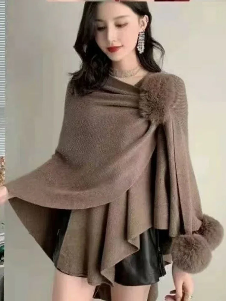 

Korean Fashion Wraps Cardigan Women Clothing Irregular Loose Solid Pull Femme All Match Knitted Sleeveless Sweater Sueter Mujer