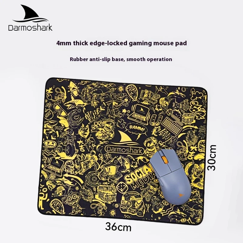 2025 New Darmoshark Rubber Mouse Pad Precise Silky Thickened 360x300x4mm Mouse Pad Surprise Gift