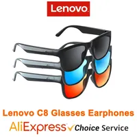 New Lenovo Lecoo C8 Glasses Earphone Wireless Bluetooth 5.0 Headphone Light Weight Sunglasses Earbud HiFi Stereo Driving Earbuds