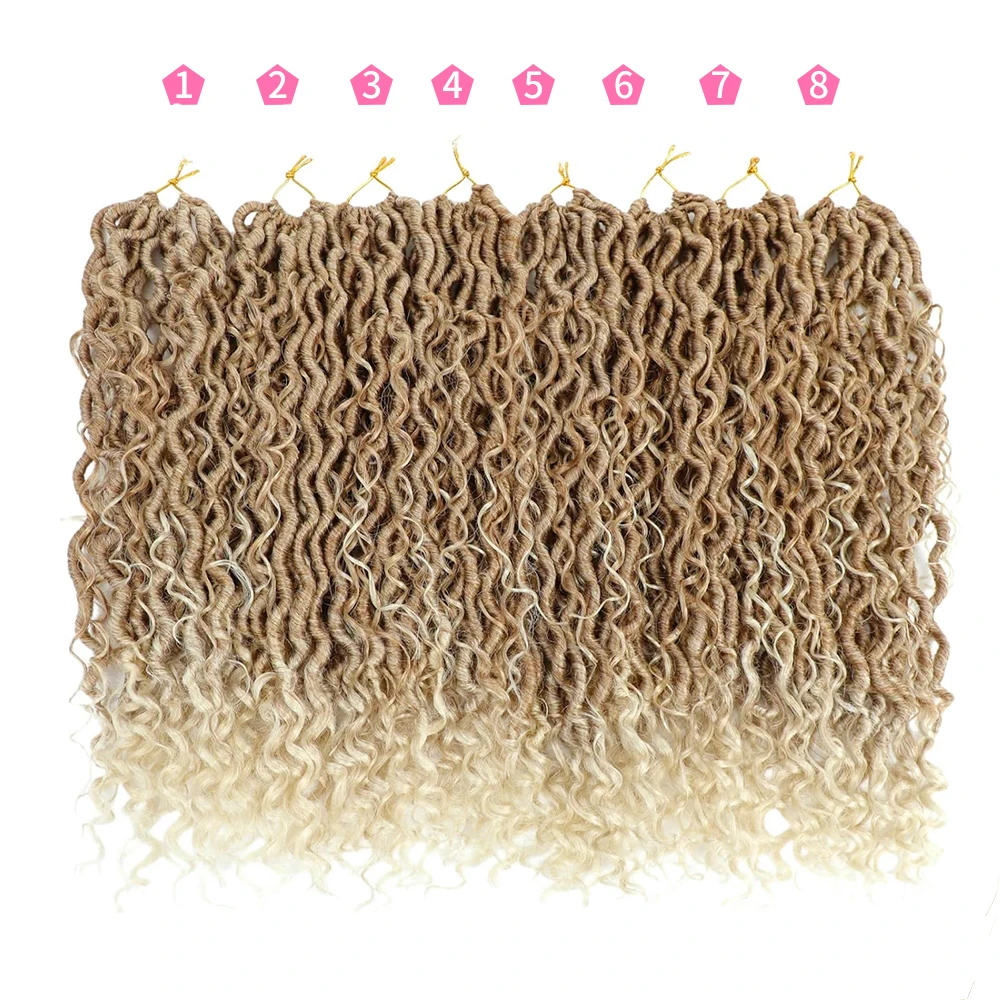 여성용 보헤미안 스타일 소프트 락스, 프리루프드 리버 크로셰 락스(곱슬 끝), 여신 락스 크로셰 헤어, 합성 페이크 락스 크로셰 헤어