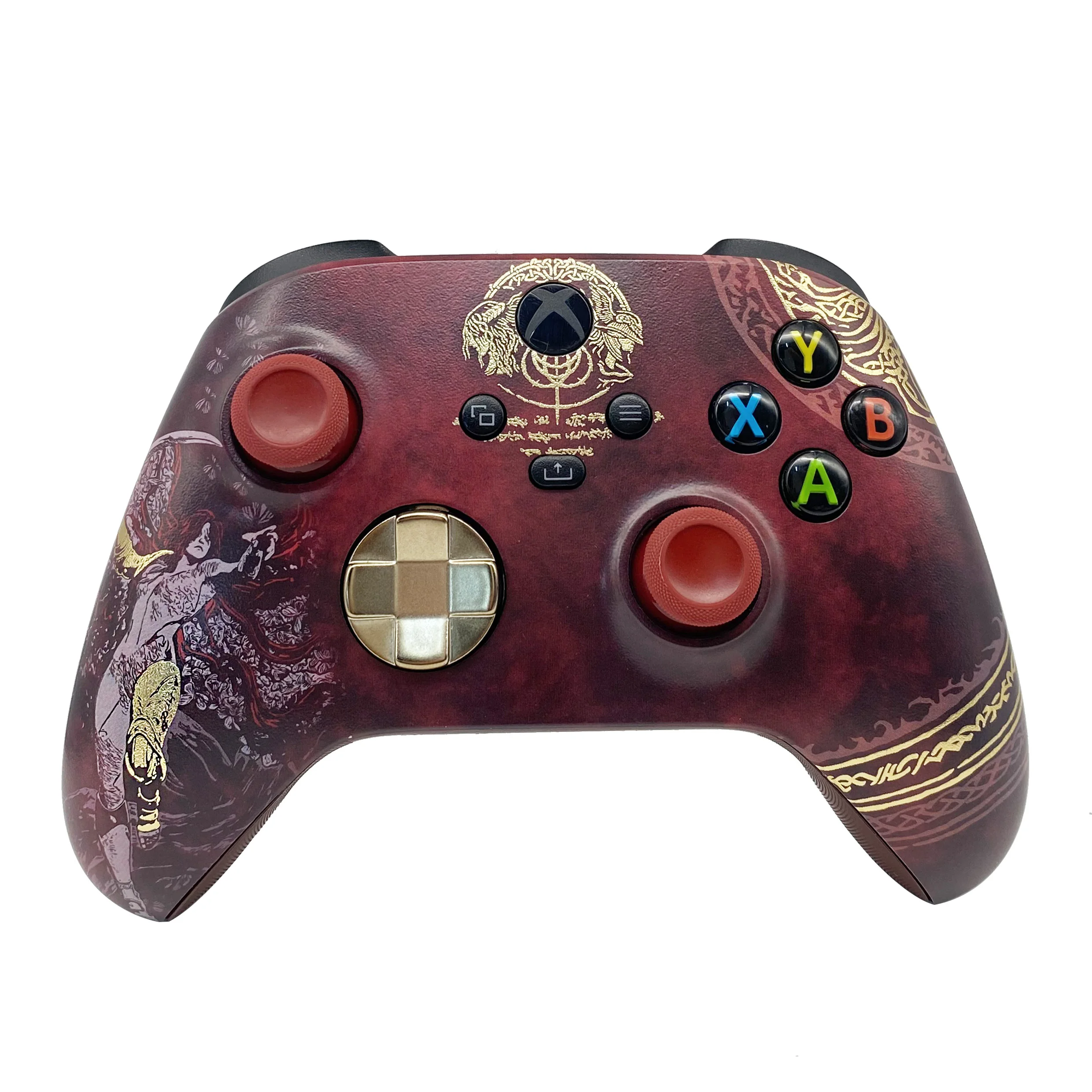 Gold stamping PS5 Controller Shell Faceplate Cover with Touchpad for DualSense Controller, Replacement for BDM-010 to 050