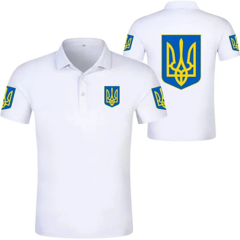 Flag of Ukraine National Emblem 3D printed photo Clothing Polo shirts for men and women high quality clothing