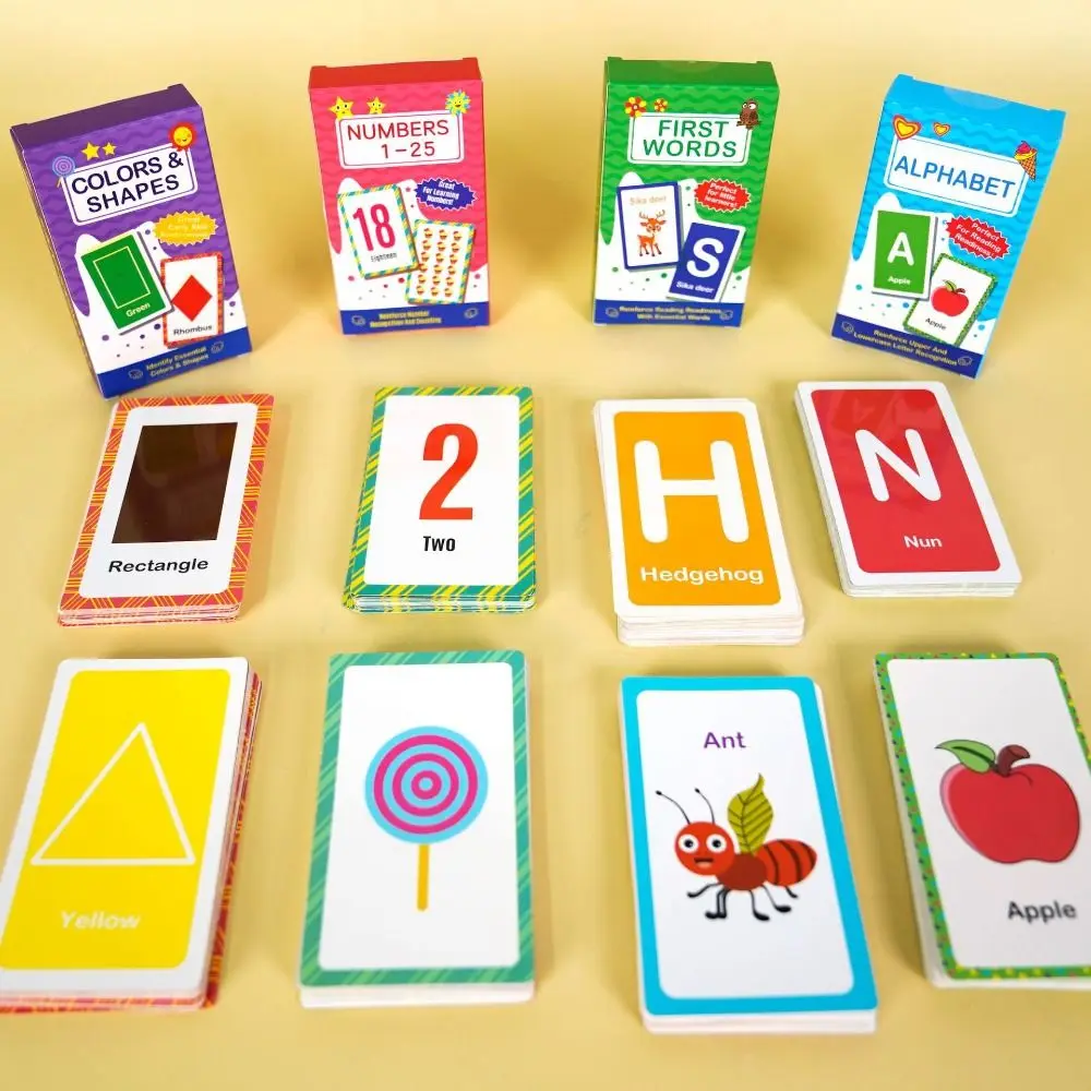 Montessori Baby Learning Cards Numbers First Words Interactive Learning Toys Cognitive Training Early Educational