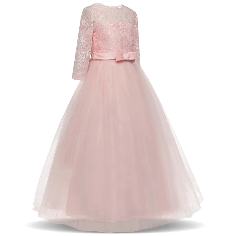 Baby Princess Dress Girl Party Ball Gown Wedding Lace Dresses Kids Christmas Bridesmaid Costume Birthday Party Dress 4-14 year