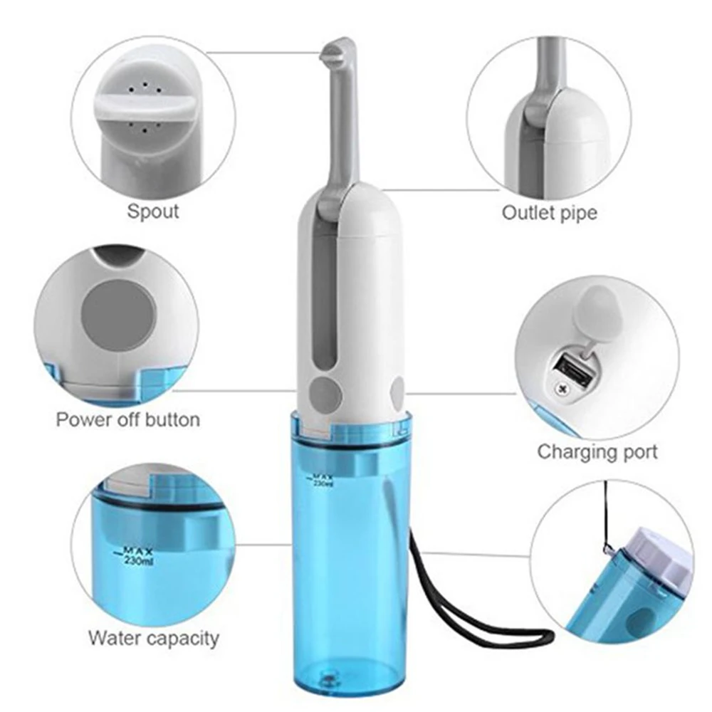 Handheld Portable Electric Bidet Sprayer with USB Charging Travel Holiday Outdoor Baby Bidet Irrigator Sprayer Personal Hygiene