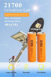 bateria 21700 аккумулятор 4000mah 3.7V Rechargeable battery 40A high-current lithium-ion battery INR21700-40P true capacity