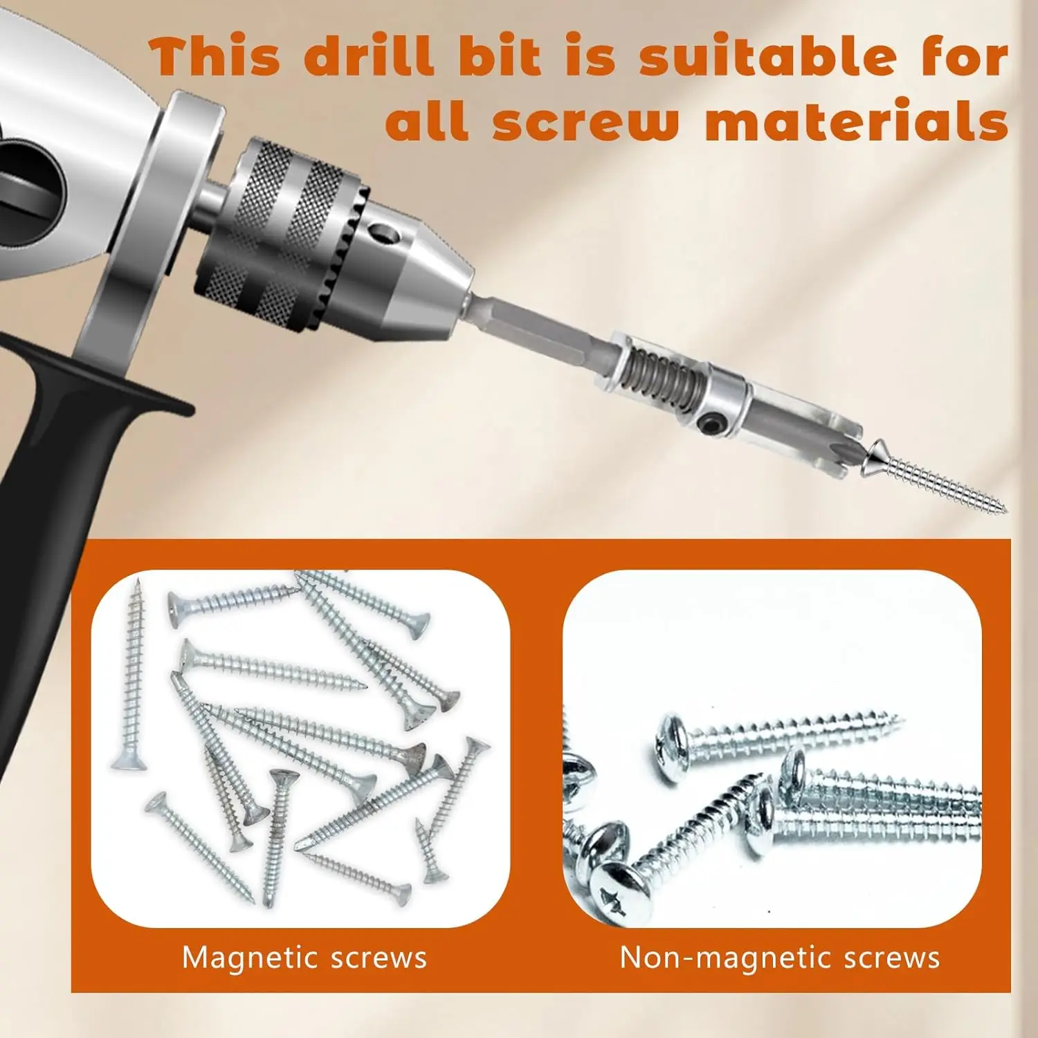Spring-Loaded Screw Holder Drill Bit Anti-Drop Screwdriver Bit Fixing Clamp Set Screw Holder Drill Bit Phillips Screwdriver Bit