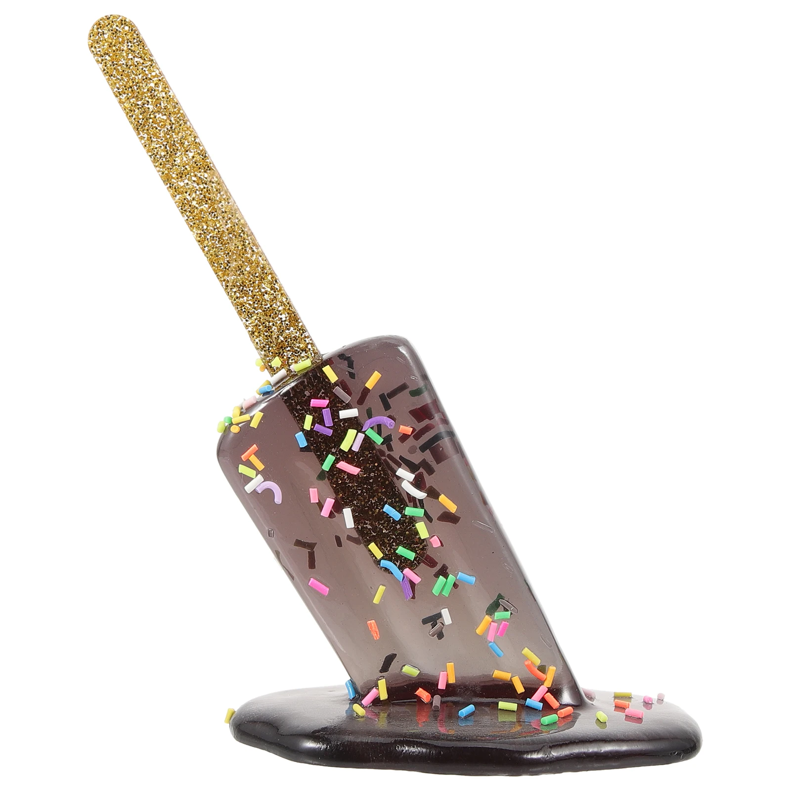 

Resin Popsicle Ornaments Melting Ice Cream Decor Desktop Home Supplies Modern Sculptures Fake Icecream Craft Model