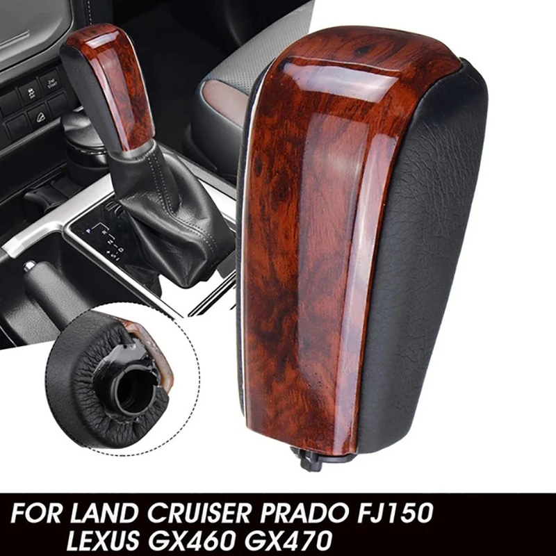 PU Leather Car AT Gear Shift Knob Gear Stick Shifter Lever For Toyota Land Cruiser Prado FJ150 For Lexus GX460 GX470