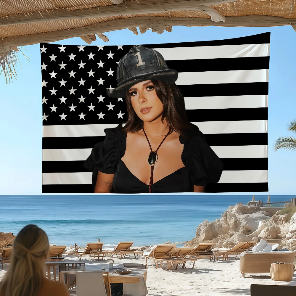 المغني إيلا لانغلي اختيار تكساس العلم مخصص التخييم حديقة ديكور خلفيات الحفلات جدار الفن هدايا الأسرة #2