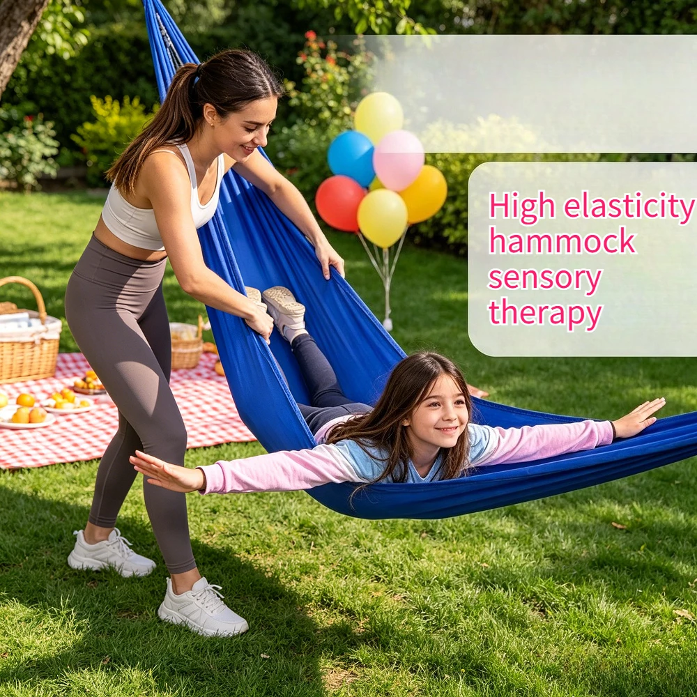 Rede de Yoga Aéreo, Balanço Sensorial Terapêutico, Rede de Relaxamento para Uso Interno e Externo em Casa, Terapia e Fitness