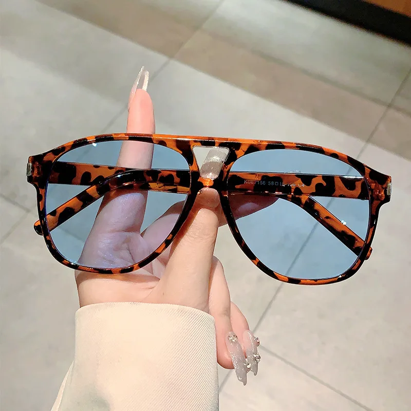Luxury Brand Designer Big Frame Pilot Sunglasses Women For Men Trend Sun Glasses Vintage Punk Shades Popular Eyeglasses UV400