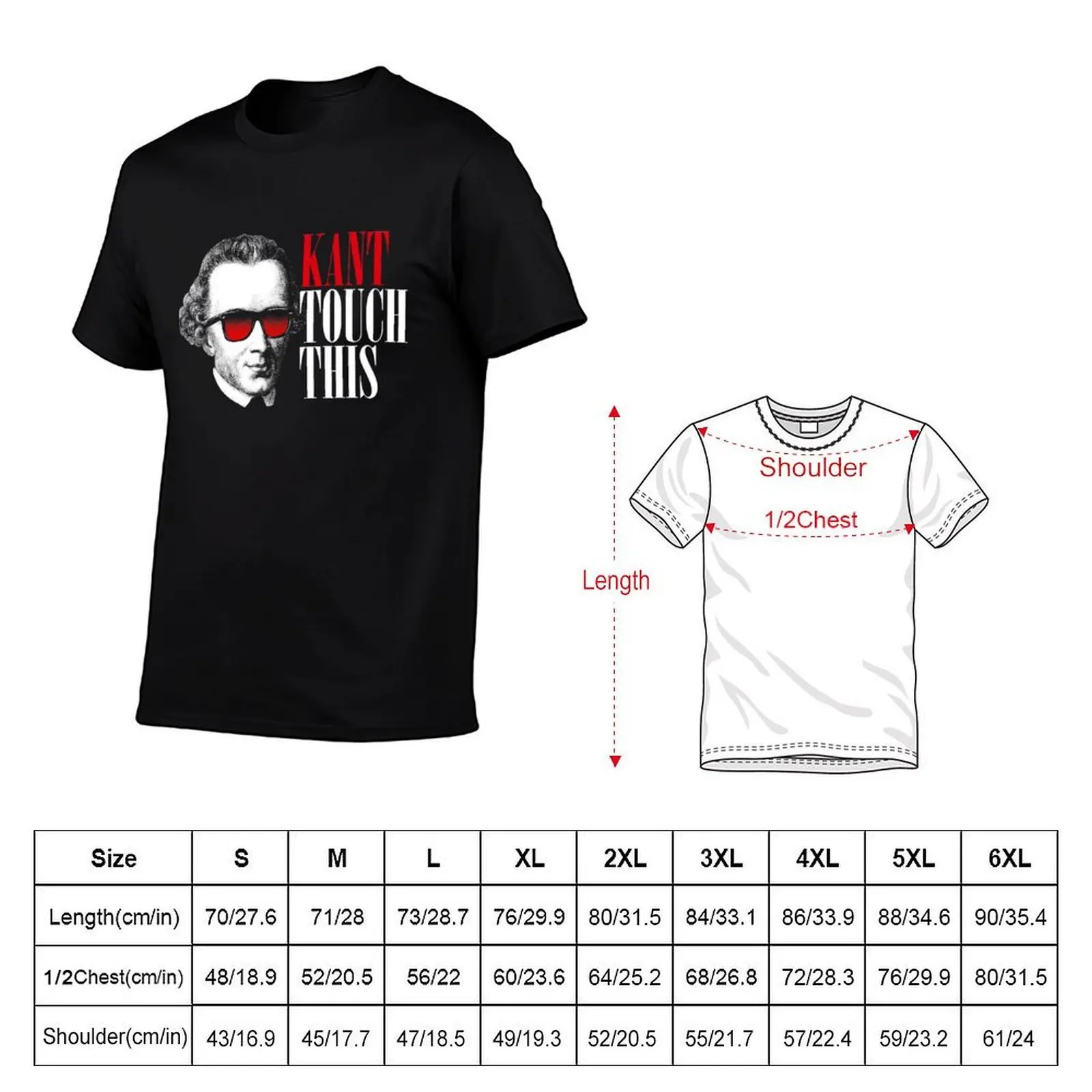 Kant Touch This - Philosophy Pun T-Shirt, Summer Casual Cotton Tee, Oversized Streetwear Tops, Vintage Graphic Print
