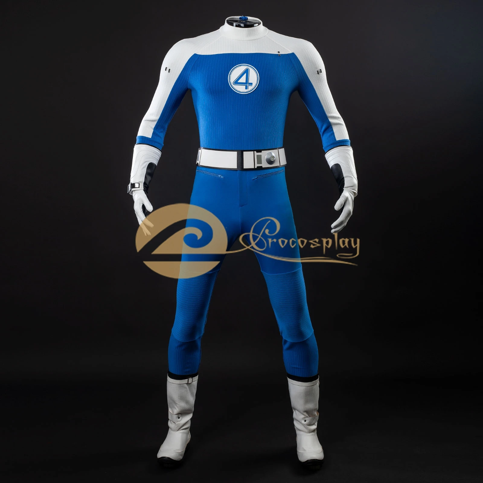 

Johnny Cos Storm Cosplay Costume Jumpsuit Blue Uniform Men Halloween Cos Outfit