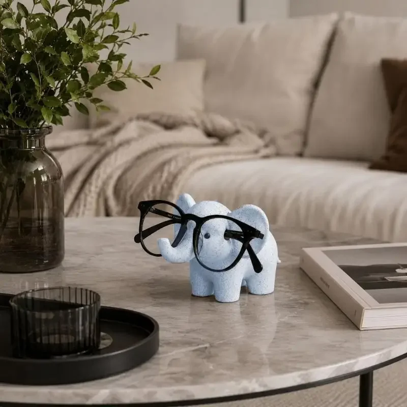 Glasses Holder Elephant Glasses Stand,Small Desk Rest for Daily Home Use Area