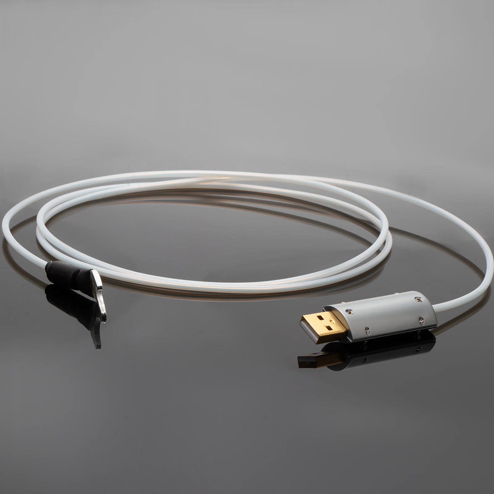 Cable de conexión a tierra de plata pura sólida Hifi, USB a pala Y, Cable de funda de teflón de plata pura para amplificador GND, decodificador, caja de sintonización de altavoz