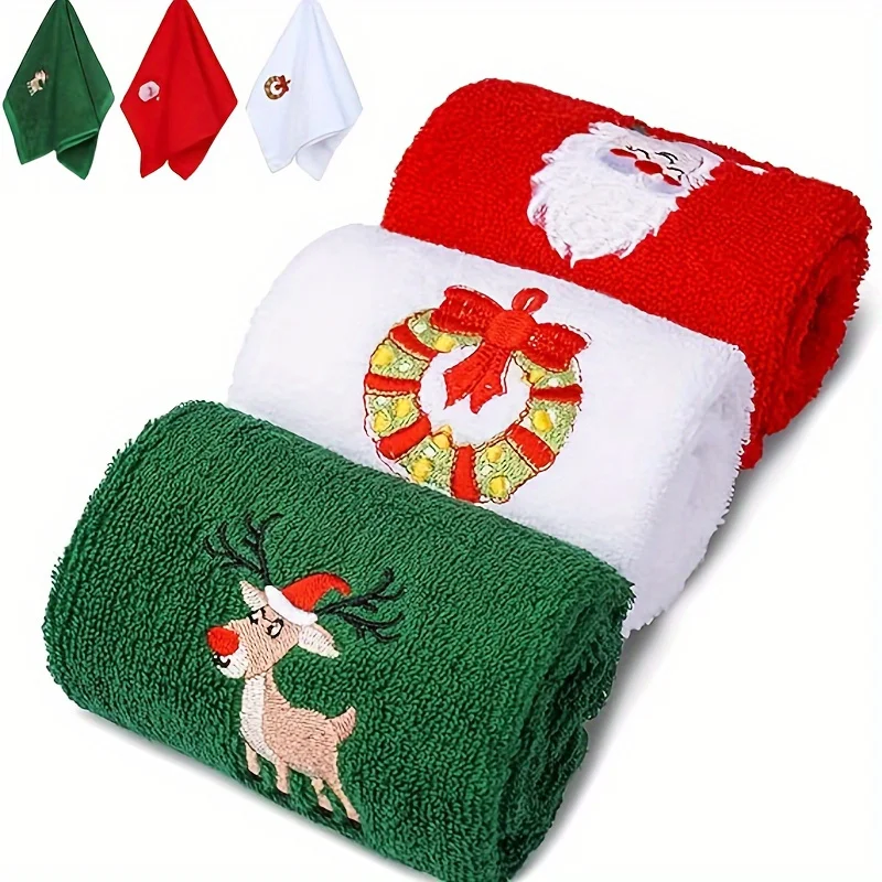 Christmas Towels and Bath Towels, Christmas Red Towel and Bath Towel Set, Merry Christmas Bathroom Supplies, Christmas Gifts