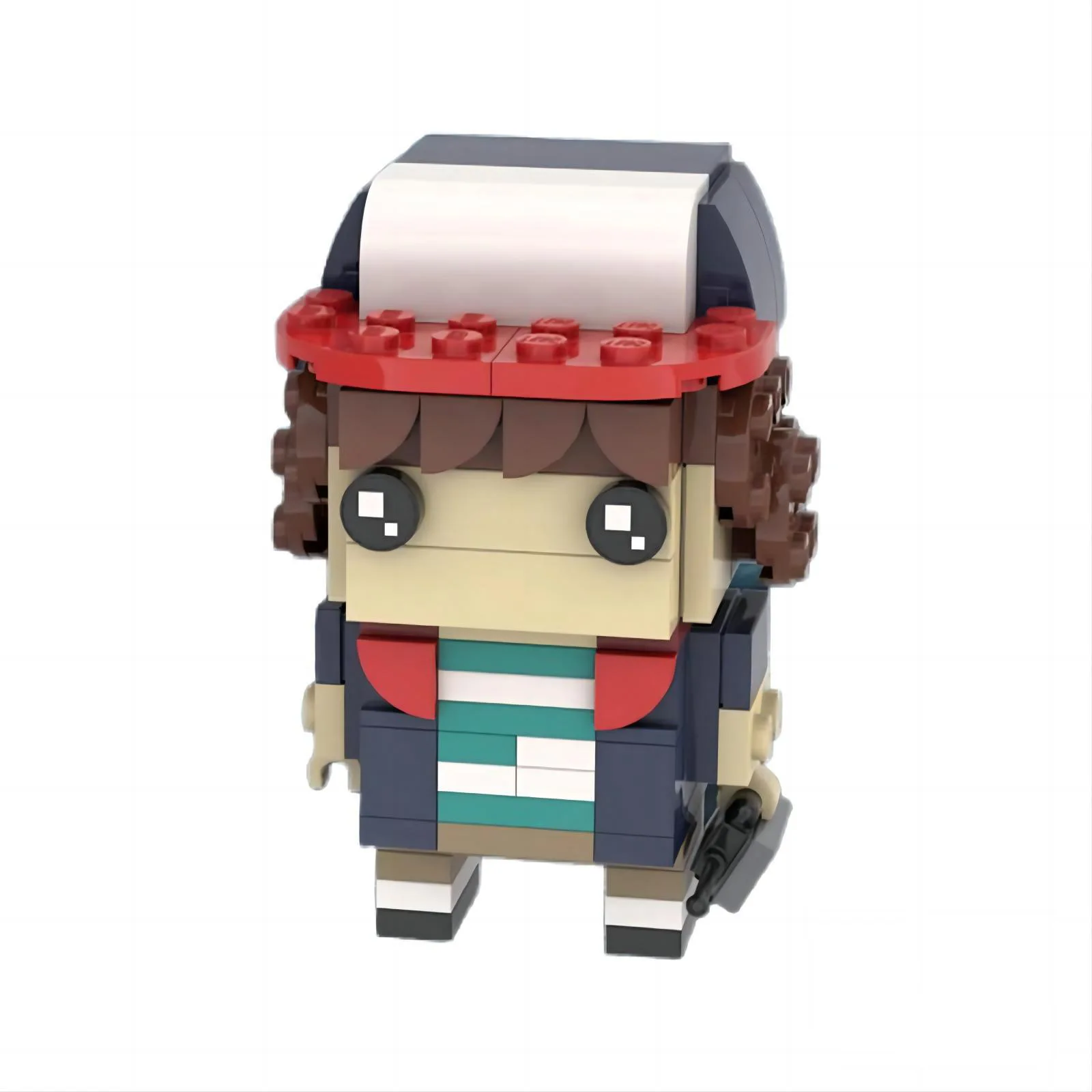 Blocs de construction MOC Dustin Brickheadz, modèle de collection Hawkins Friend avec talkie-walkie, cadeau de bricolage pour les fans d'adolescents et des adultes ​