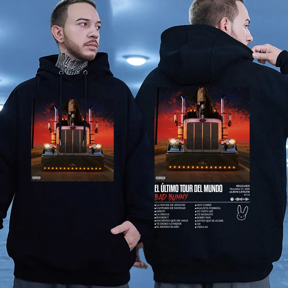 

Rapper Bad Bunny Nadie Sabe Lo Que Va A Pasar Mañana Hoodies Men Women Hip Hop Oversized Hoodie Streetwear Long-sleeved Pullover