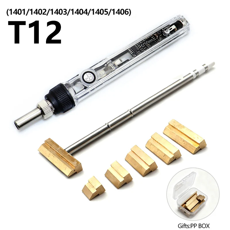 T12 Soldering  iron  With T12 Hot melt pressure head 14 Series Tip Spatula Model 1401/1402/1403/1404/1405/1406 Rapid Heating Wel