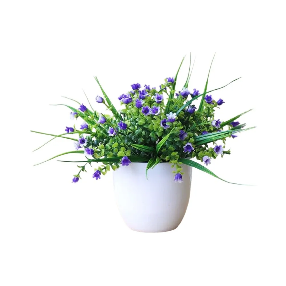 Potted Fake Lily of the Valley Flower for Office Desk Home Shelf Decor Modern Scandinavian Interior Styling 1pc