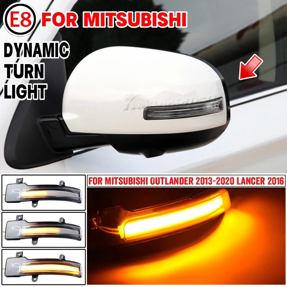 Für Mitsubishi Outlander ASX 2013-2020 Lancer 2016 LED Dynamische Blinker Licht Seite Spiegel Blinker Anzeige 8351A135 8351A136