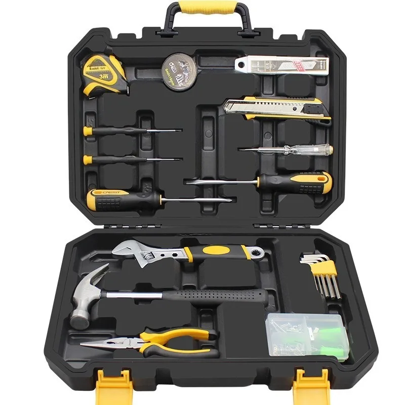 86PCS Household Hardware Hand Tool Kit, Multifunctional Manual Maintenance Repair Tool Storage Box Set