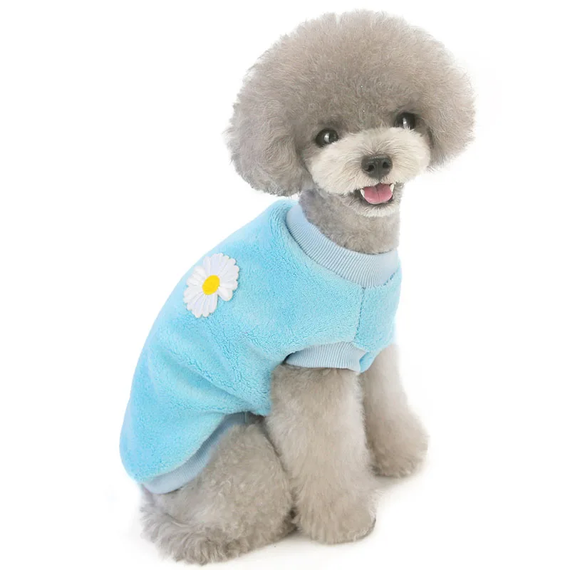 Warm Winter Pet Dog Clothes Dog Hoodie Sweatshirt Blue Orange Red Fleece Short Sleeve Clothing Puppy Coat For Small Dogs York XL