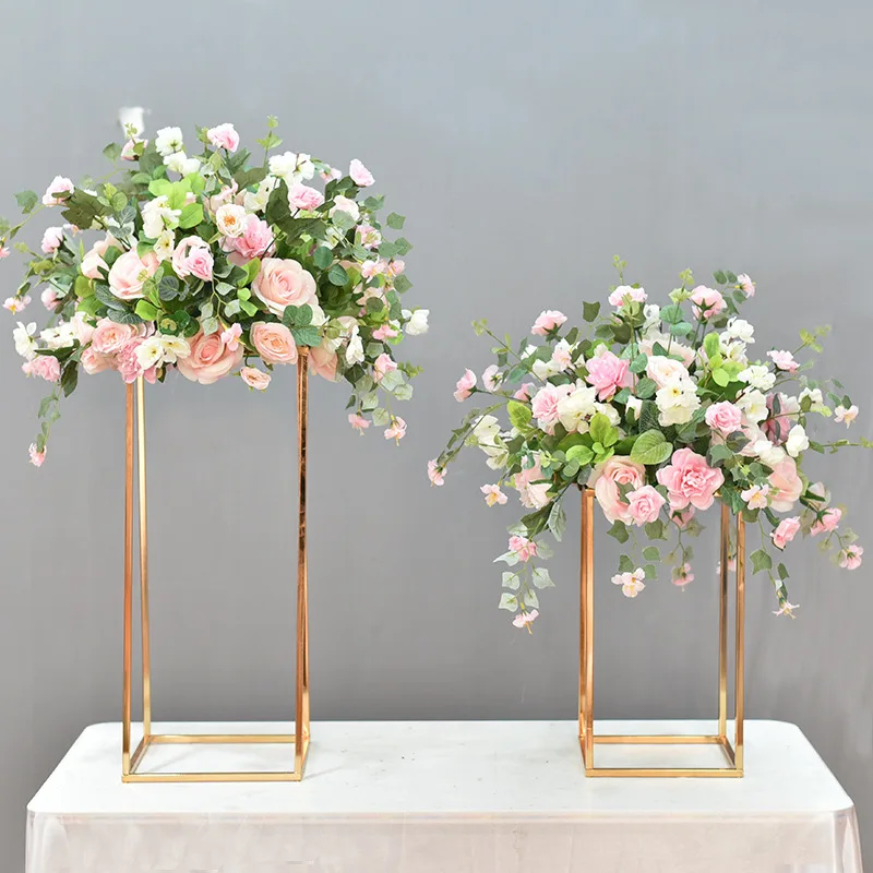 

Flower Vase Gold Column Stand, Metal Road Lead, Wedding Centerpiece Flower Rack, Event Party Decoration, 10 Pcs