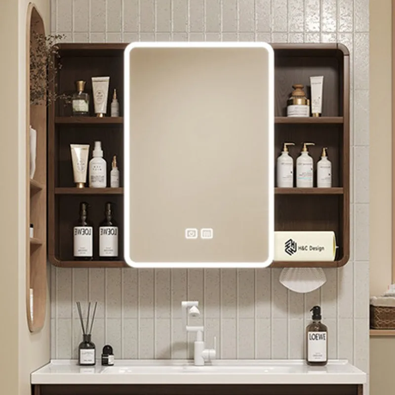 Mirror Toilet Bathroom Cabinet Shelves Corner Space Saver Design Modern Cupboard Chinese Style Archivadores Home Decoration view 2