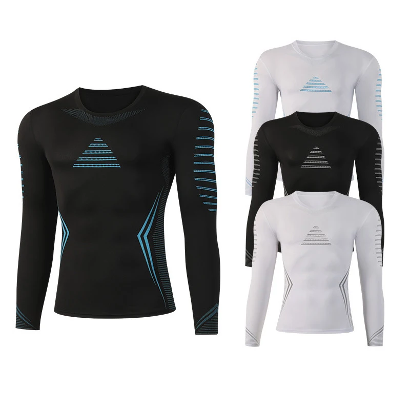 

Men Compression Running Long T Shirt Male Fitness Sport Basketball Football Gym Camping Hiking Riding Bottom Tee Clothes A81