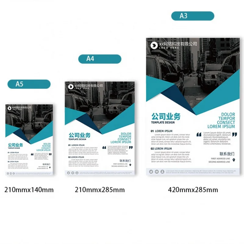 50 0.Zhang.Custom.Custom Printed Business Paper A4 A3 Flyers Printing Brochures Service In Cheap Price