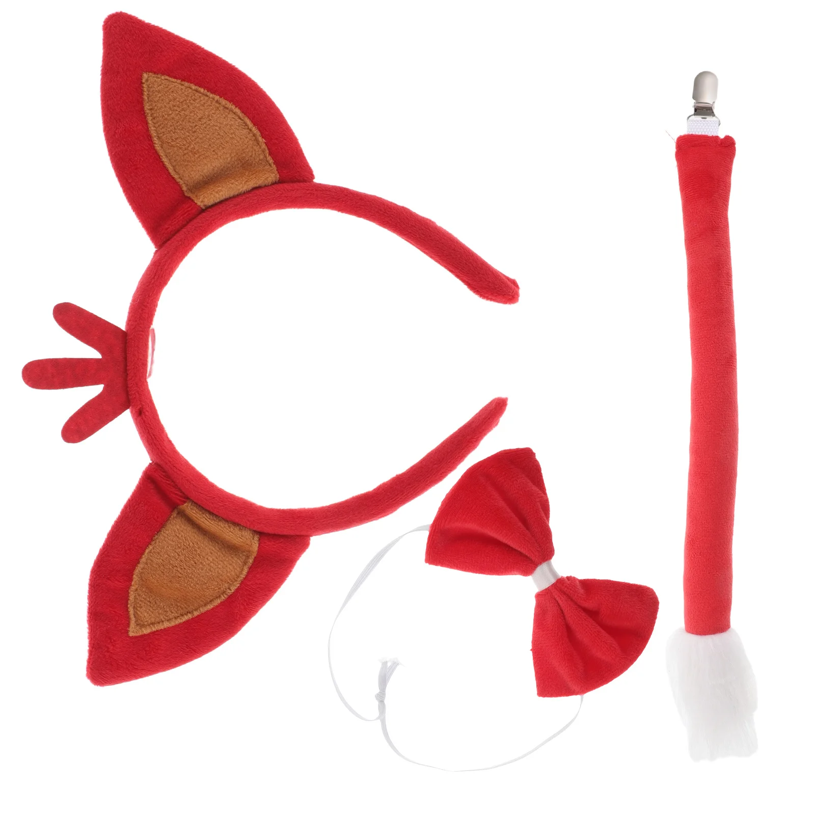 1 set adorabile set di orecchie e coda di volpe fascia morbida e confortevole per spettacoli teatrali feste a tema compleanno costume vestire divertimento