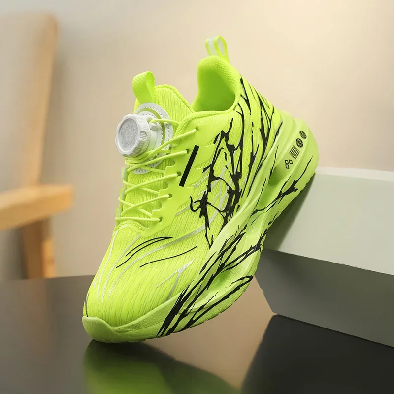 

Children Running Shoes School Training Match Cushioning Anti Slip Tennis Shoes Mesh Rebound Comfortable Casual Sneakers for Kids