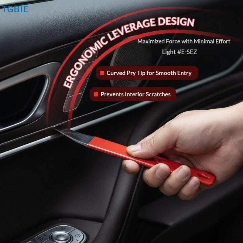 [TL]Car Trim Removal Pry Tool Stainless Steel Non-Marring Scraper for Auto Door Panel Audio Radio Interior Repair