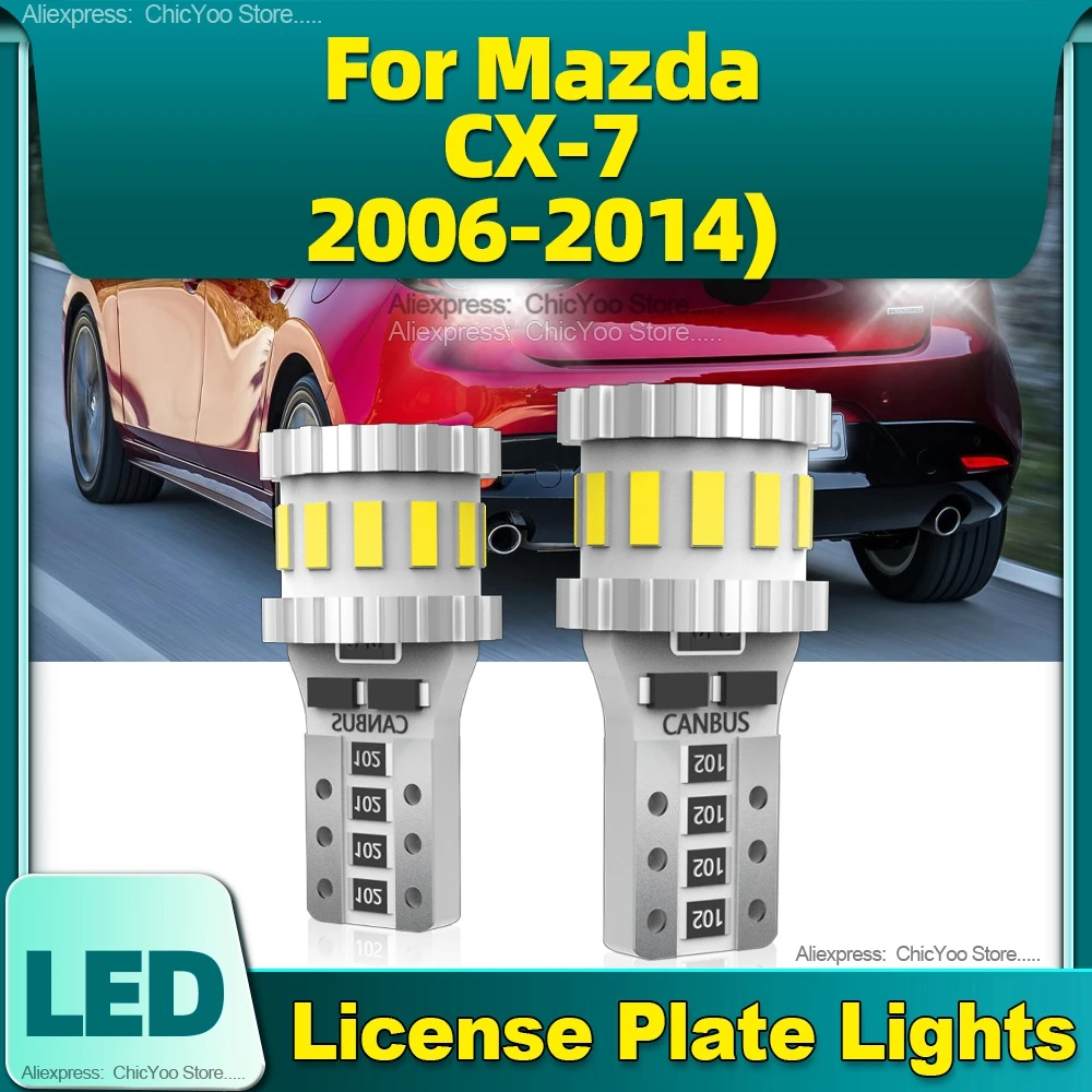 

2PCS T10 W5W LED Bulbs Canbus License Plate Lamp 6000K 12V 18SMD For Mazda CX7 2006 2007 2008 2009 2010 2011 2012 2013 2014