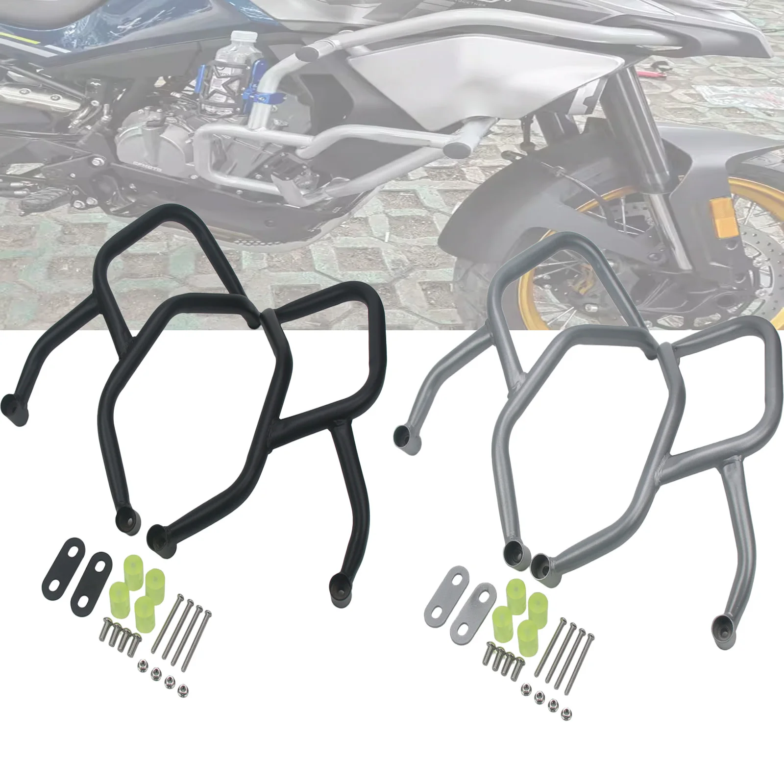 

For CFMOTO 800MT 2021-2024 Motorcycle Engine Guard Crash Bar Fuel Tank Protector Upper Reinforced Bumper Side Tank Protector