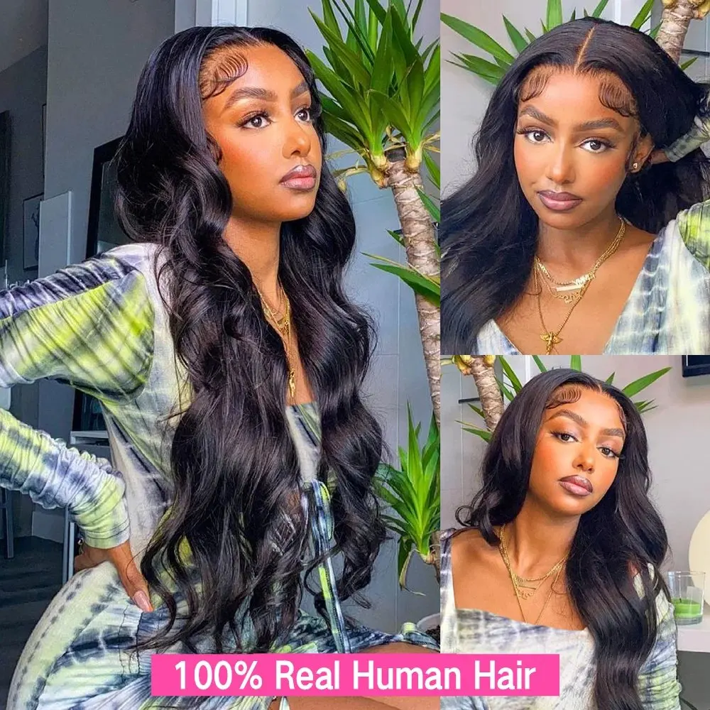 Rosabeauty Nature Color HD Transparent 5X5 Glueless Wig Body Wave Wigs 13X6 Lace Frontal 13X4 Front Human Hair 150% Density