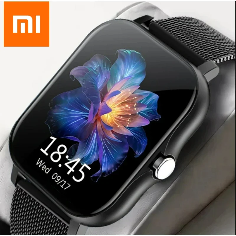 

Xiaomi модные новые умные часы для мужчин и женщин подарок полный сенсорный экран спортивные фитнес-часы Bluetooth вызов цифровые умные часы