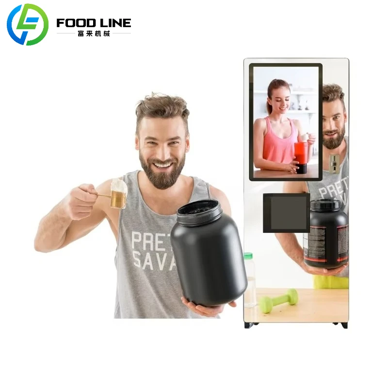 Automatic Protein Shake Vending Machine Gym Supplement Dispenser 24 7 Self Service With Touchscreen Payment System