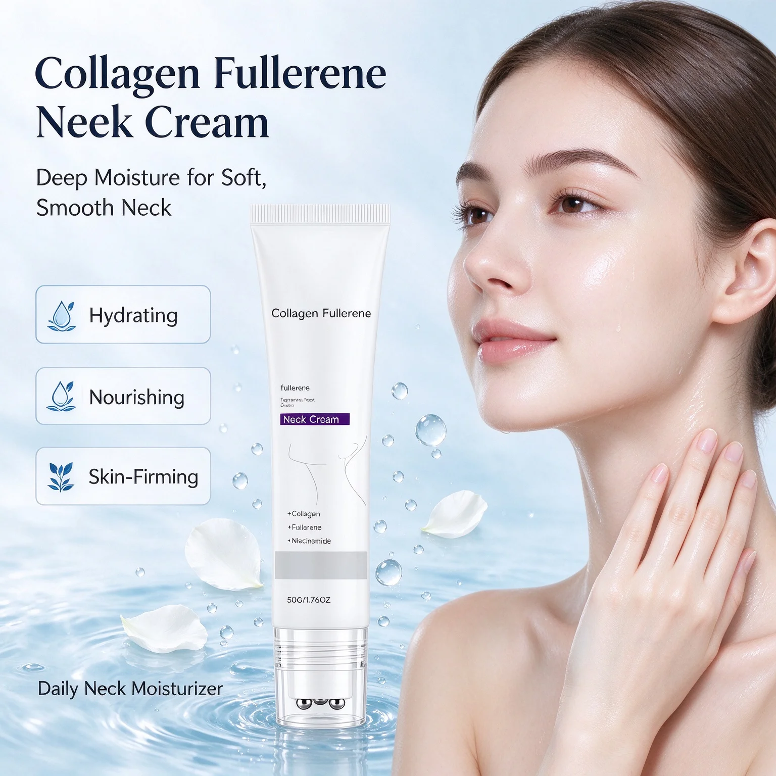 Collagen Firming Neck Cream Deep Moisturizer Fade Neck Fine Lines Anti‑Wrinkle Lifting Rejuvenation Neck Skin Care For Women