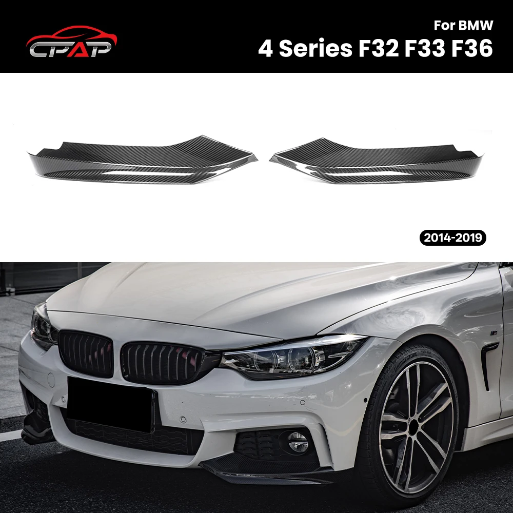 

Real Dry Carbon Fiber Front Splitter Bumper Canards Trim Car Styling M Sport For BMW F32 F33 F36 MP Style 2014-2019