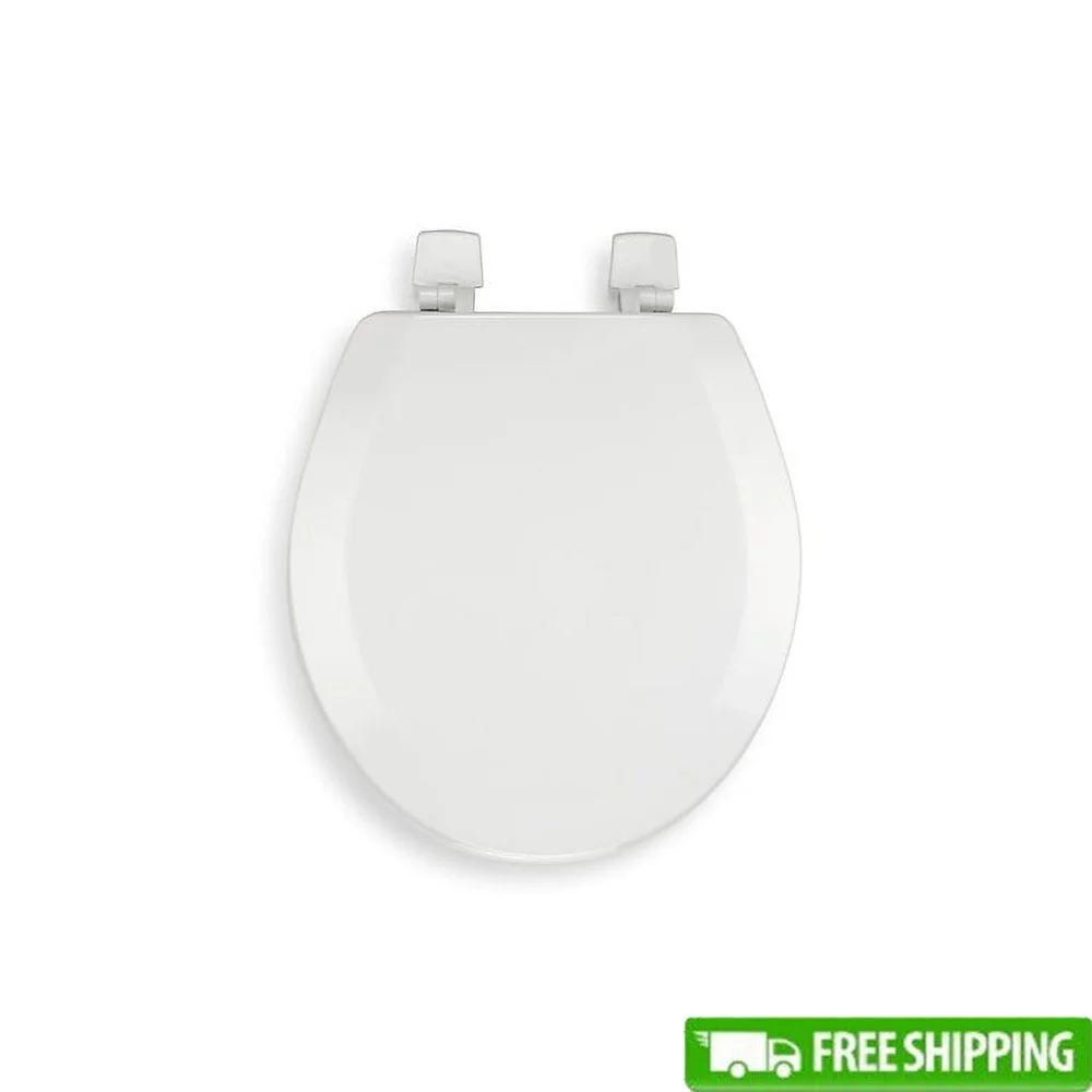 

Деревянное сиденье для унитаза, круглая палка, плотные клейкие петли, простая установка, антибактериальная, прочная, литая, белая отделка, все в комплекте оборудования