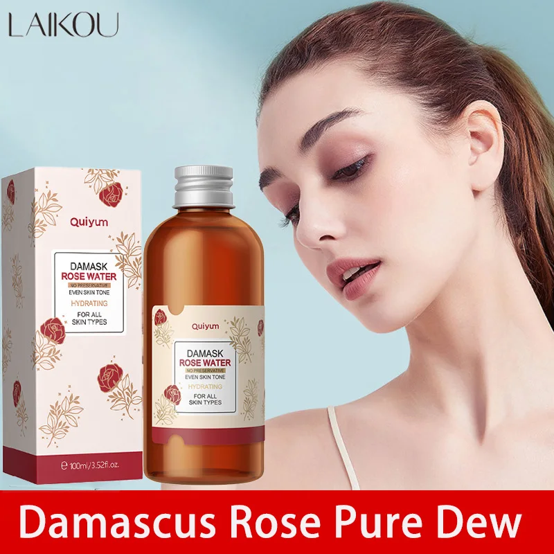 Gesichtspflege, Rosenwasser, nährende Haut, verbessert Stumpfheit, Anti-Aging-Gesichtswasser, Damast, koreanische Hautpflegeprodukte, 100 ml