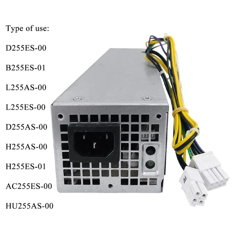 4Pin+8Pin 255W PSU Power Supply for Dell3020 7020 9020 T7100 L255AS-00 D255AS-00
