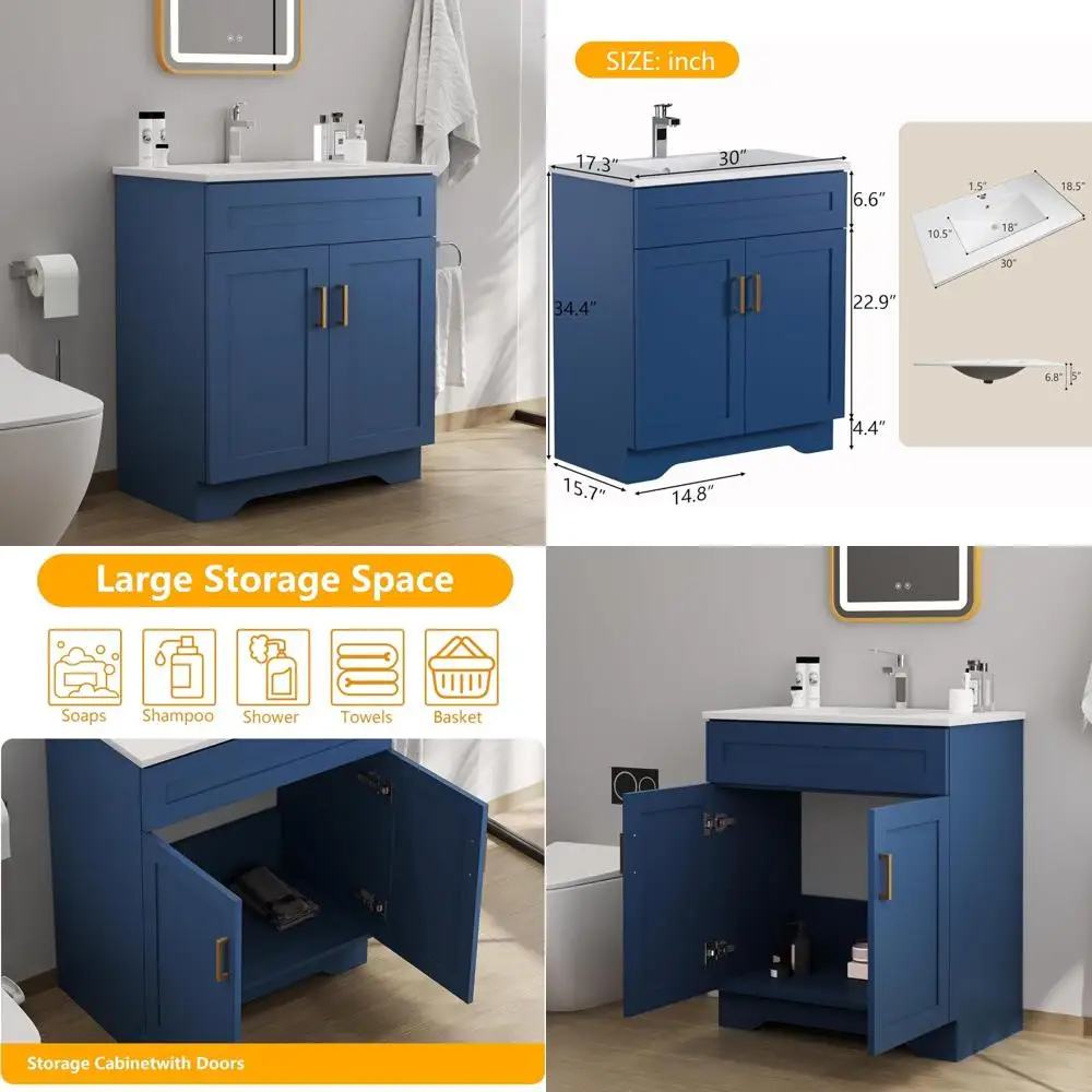 

compact 24-36 inch sink cabinets for small bathrooms with retro style vanity