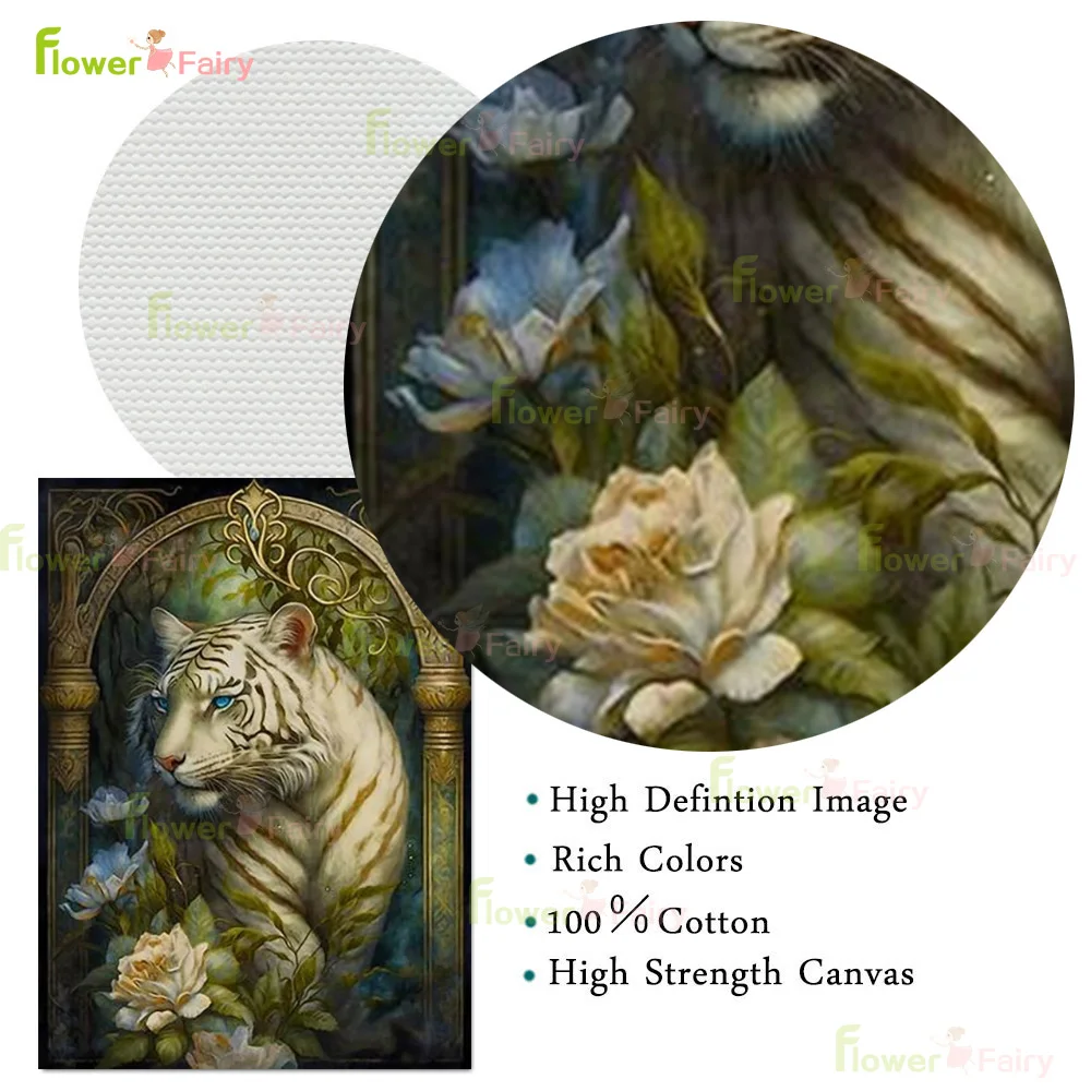 Wild Animals Peacock Tiger Horse Poster Wall Art Canvas Painting Home Decor Posters Wall Pictures For Living Room Unframed