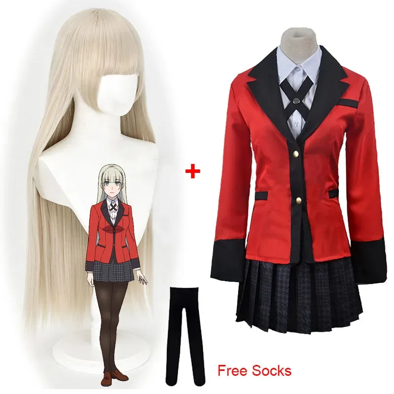 2025 yiyi 2023 Costumes Compulsive Gambler Ririka Momobami Cosplay Wigs Halloween Women Party Costume