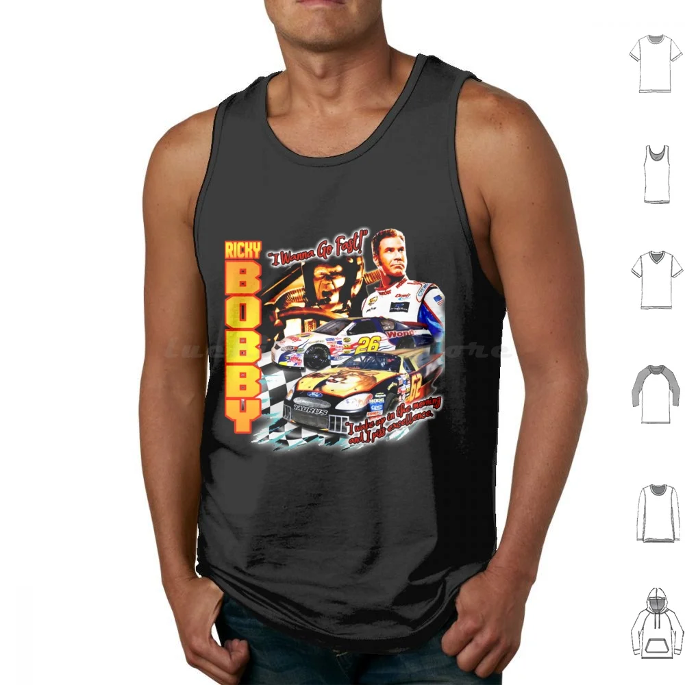 Ricky Bobby Racing Tank Tops Vest Sleeveless Talladega Nights Ricky Bobby Will Ferrell Racing Movie Shake And Bake